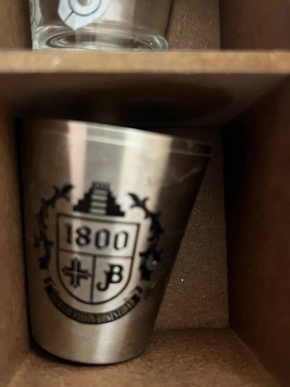 1800 Branded Stainless Steel Shot Glass - Silver